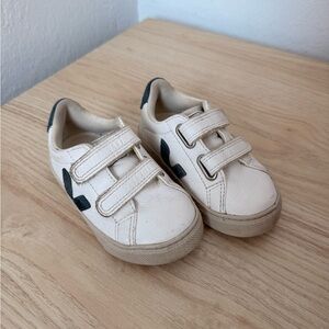 Veja Kids Cream and Black Sneakers